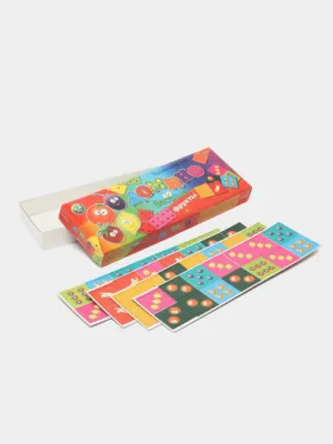 Настольная игра Домино, Веселые фрукты, 28 карточек