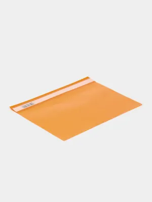 Папка-скоросшиватель Hatber, 120/160 мкм, пластиковая, прозрачный верх, оранжевая, А4ф