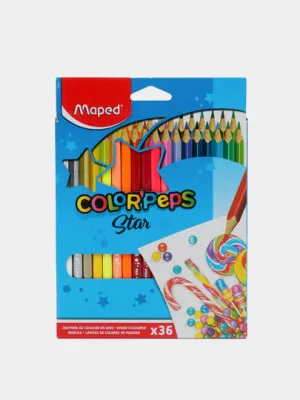 Карандаши цветные Maped Color'Peps Star, 36 шт