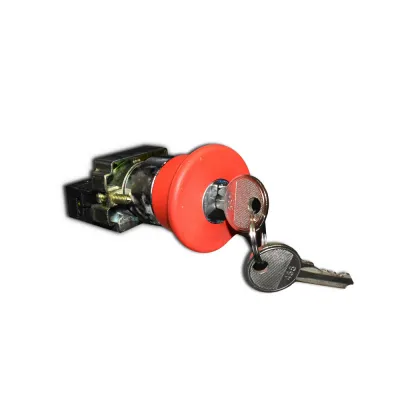 Кнопка Грибок красная с ключем-XB2-BS142 Andeli