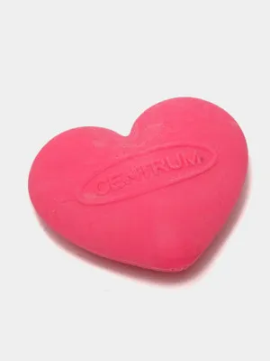 Ластик СЕРДЦЕ розовый цв. 35х35 мм ПВХ упаковке, синтетический каучук