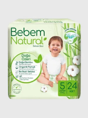 Подгузники Bebem Natural №5, 24 шт
