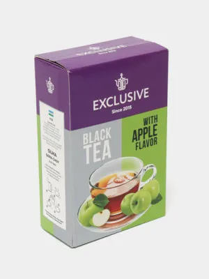 Чай чёрный Exclusive With apple flavor, 80 г