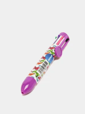 Ручка шариковая авт. CRAZY PETS 8-и цветная 0.7мм