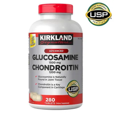 Таблетки Глюкозамина с Хондроитином Kirkland Extra strength Glucosamine+Chondroitin (220 шт.)