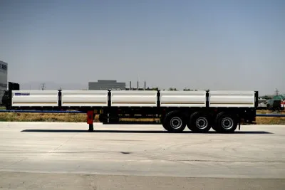 Yassi konteynerli yarim tirkama UzAuto Trailer, yuk ko'tarish quvvati - 30,5 t o'q