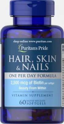 Витамины Puritan's Pride Hair, Skin & Nails One Per Day Formula 60 капсул