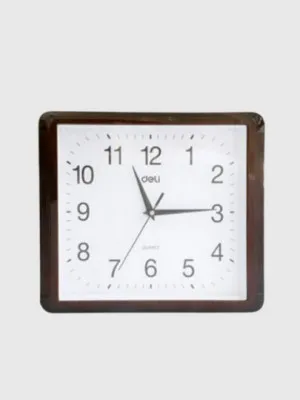 Часы настенные Deli 9007, 24.5*30 см, коричневые 
