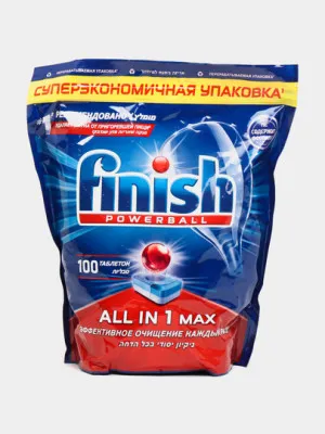 Таблетки для посудомоечных машин Finish All in1 Max №100шт