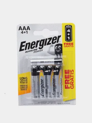 Батарейки Energizer Alkaline Power AA, 4 + 1 шт