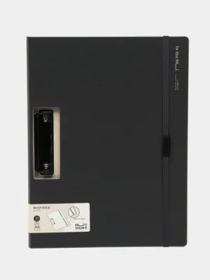 Папка-планшет Deli NS178, с боковым зажимом, черная