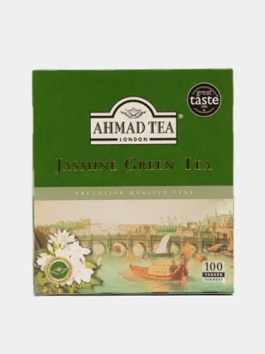 Чай зеленый Ahmad Tea Jasmine Green tea в пакетиках 2*100