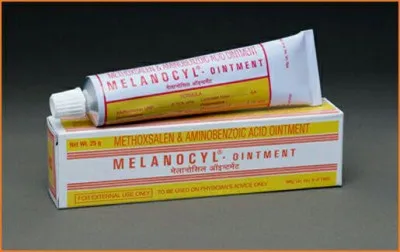 Psoriaz va vitiligoni davolash uchun malham Melanocil (Melanocyl)
