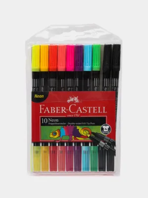 Фломастеры Faber-Castell Neon, 10 шт