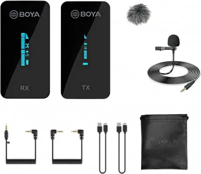 Микрофон петличный Boya BY-XM6-S1, черный