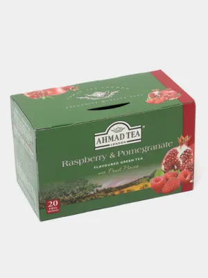 Чай зеленый Ahmad Tea Raspberry&Pomegranat, 2гр * 20шт