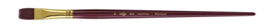 Кисть художественная, синтетика бордовая, Гамма "Вернисаж", плоская, длинная ручка №18