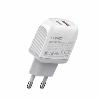 Зарядное устройство LDNIO A2316C-EU + USB-TypeC - Lighting, PD + QC3.0 20W