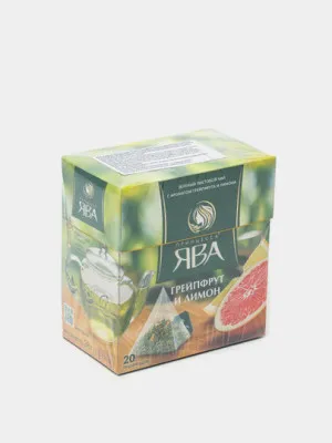 Чай зелёный Принцесса Ява, Грейпфрут и лимон, 1.8 г, 20 пирамидок