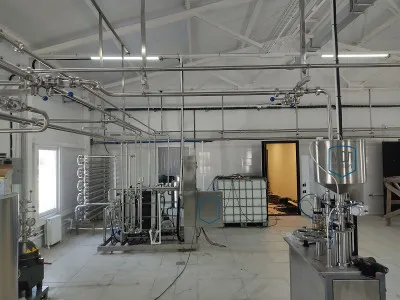 Завод по переработке молока под ключ 1000/ 2500л в сутки. Типовой готовый проект