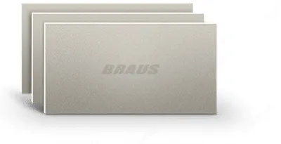 Гипсокартон BRAUS потолочный простой 1,2x2,5