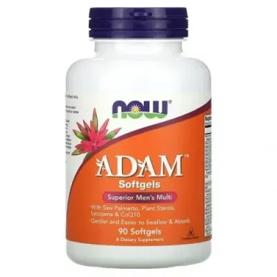 Витамины для мужчин NOW Foods, ADAM, 90 мягких желатиновых капсу