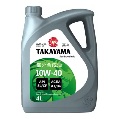 Масло полусинтетическое TAKAYAMA SAE API SL 10W-40 4/60/200л