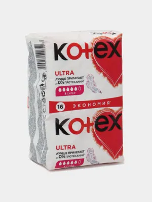 Прокладки гигиенические Супер Ultra Kotex 16шт