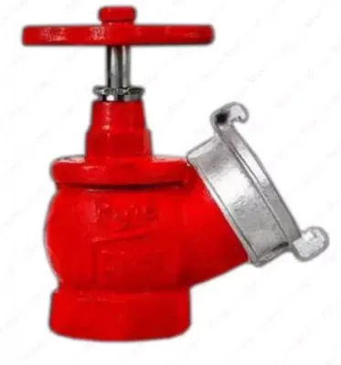 Пожарный рукавной вентиль КПЛ — кран угловой 50 (латунь) Россия