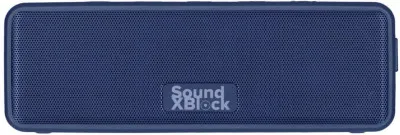 Portativ dinamik 2E SoundXBlock TWS MP3 simsiz suv o'tkazmaydigan ko'k
