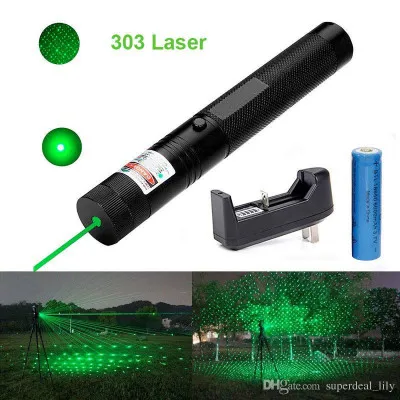Мощная лазерная указка DANGER зеленый луч 303