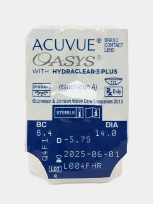 Контактные линзы : ACUVUE OASYS WITH HYDRACLEAR PLUS, 12/8.4/-5.75