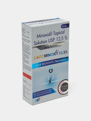 Minoxidil Careminoxy 12,5% soch va soqol o'sishi uchun mahsulot