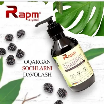 Rapm Organik ildizlarni qoraytiruvchi shampun