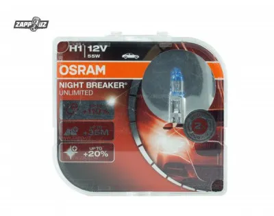 Лампа автомобильная Osram H1 Night breaker Unlimited 64150NBU-HCB