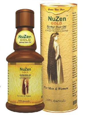 Лечебное травяное масло для роста волос Nuzen gold oil