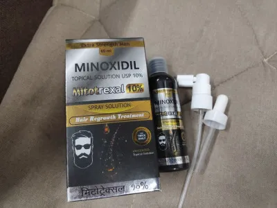 Mitotrexal (Minoxidil) 10% soch va soqol spreyi (Hindiston)