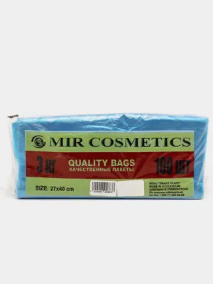 Пакеты многоразовые Mir Kosmetik Shopping bags, 3 кг, синие, 100 шт
