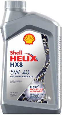 Масло синтетическое SHELL HELIX HX8  5W-40 1л