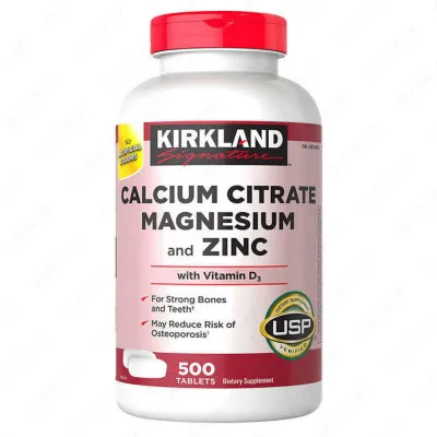 Цитрат кальция, магнезия и цинк Kirkland Signature Kirkland Calcium citrate magnesium zinc (500 шт.)