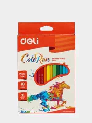 Цветные карандаши Deli С00110 ColoRun, 18 цветов