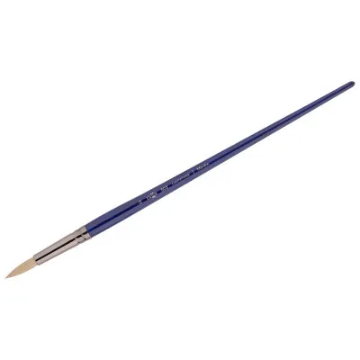 Кисть художественная, синтетика упругая, Гамма "Манеж", круглая, длинная ручка №12