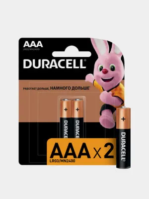 Батарейки Duracell Basic AAA, 2 шт