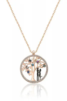 Женское серебряное ожерелье, модель: влюбленные pp2524 Larin Silver