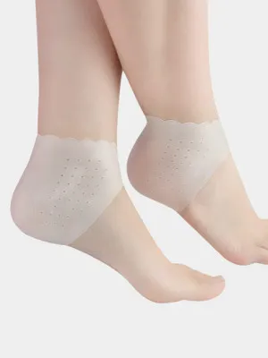 Силиконовые косметические носочки от мозолей и трещин на пятках - 1