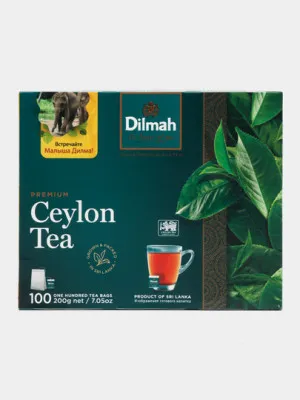 Чай чёрный Dilmah Premium, 2 г, 100 пакетиков