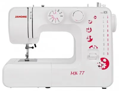 Швейная машина Janome MX 77 | Швейных операций 15 | Скорость шитья 800 ст/мин