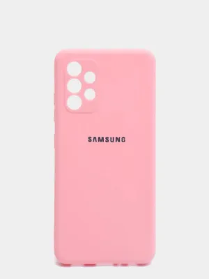 Чехол силиконовый Samsung, розовый