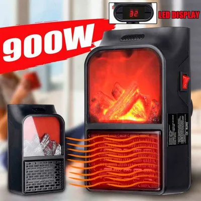 Мини обогреватель с камином Flame handy heater (900 Ватт)
