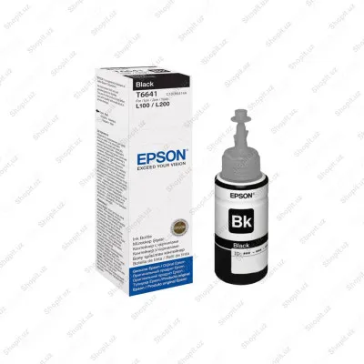 Чернила - Epson T6641 BK Ink Bottle (70 мл, 4500 стр.) для L1xx/2xx/3xx/4xx/5xx/8xx /L1800